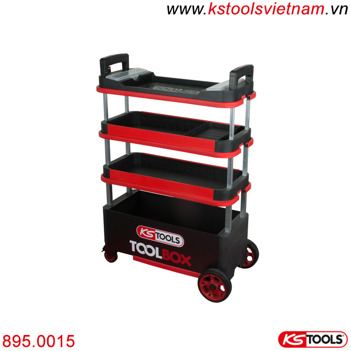 TOOLBOX Xe đẩy dụng cụ đồ nghề 895.0015 KS Tools có khoá thu gọn được