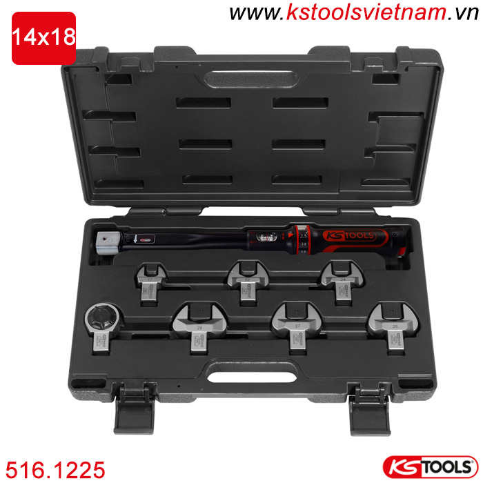 bộ cờ lê lực đầu rời 8 chiếc, chuyên dụng cho điều hòa 516.1225 ks tools