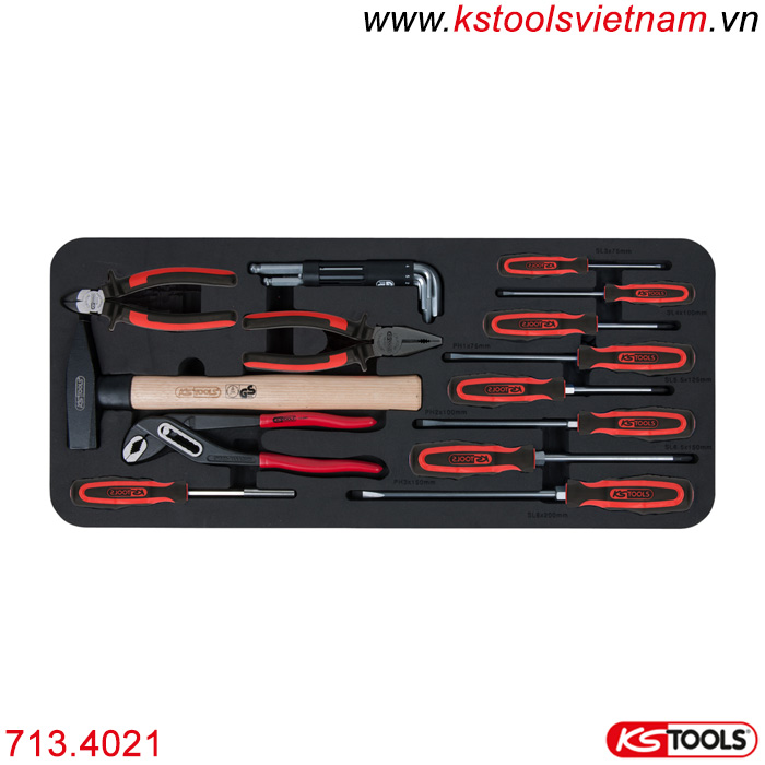 Khay dụng cụ đồ nghề 21 chi tiết KS Tools 713.4021 chuyên dụng cho tủ