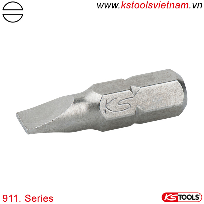 đầu bít dẹt 1/4 inch 25mm  911 Series KS Tools