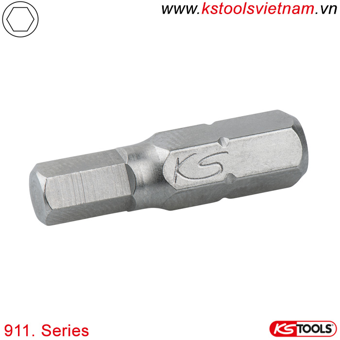 Mũi vít lục giác 1/4 inch 25mm 911 Series-Hex KS Tools