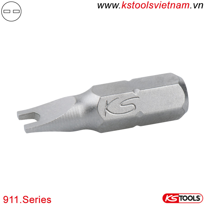 Mũi vít bảo mật 2 chấu 1/4 inch 25mm 911 Series-ss KS Tools