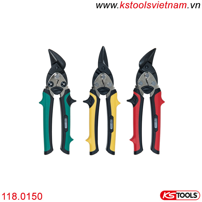 Bộ kéo cắt kim loại mini 3 chiếc KS Tools 118.0150