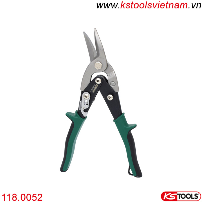 Kéo cắt kim loại 240 mm KS Tools 118.0052 cắt tay phải.