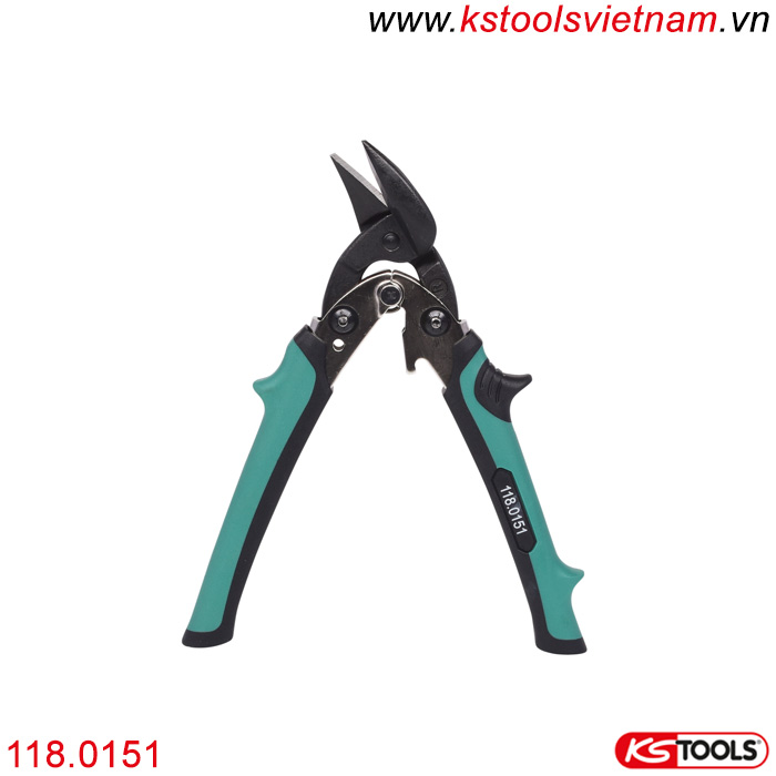 Kéo cắt kim loại mini KS Tools 118.0151 cắt tay phải