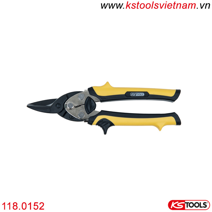 Kéo cắt kim loại mini KS Tools 118.0152 cắt thẳng.