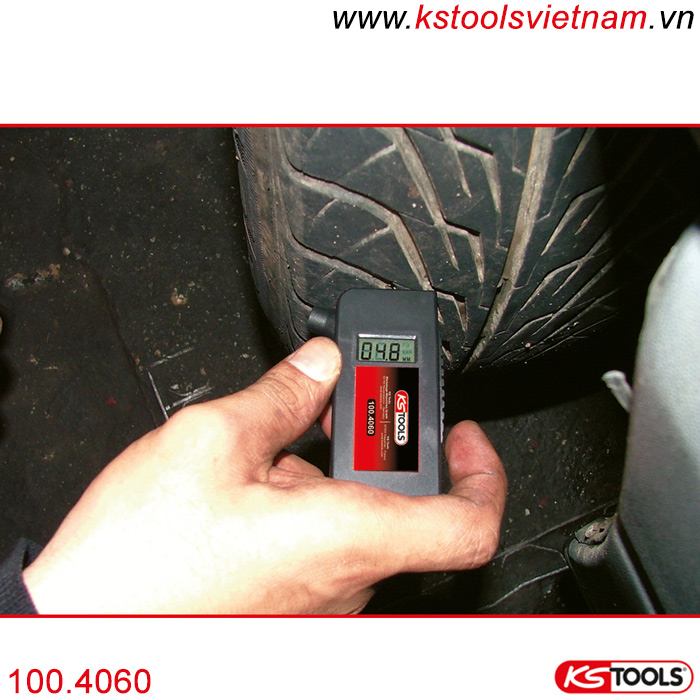 máy đo độ sâu, áp suất lốp xe ô tô 100.0460 ks tools