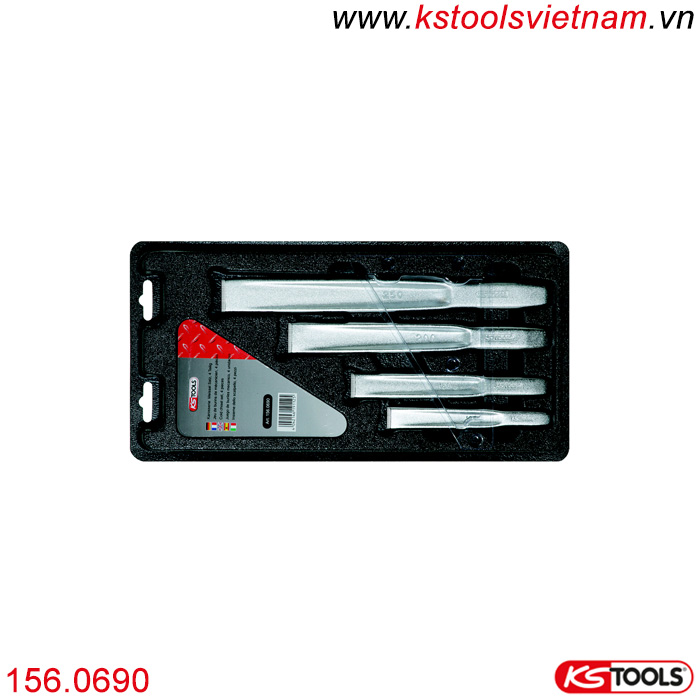 Bộ đục dẹt 4 chiếc KS Tools 156.0690