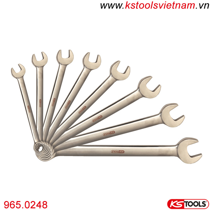 Bộ cờ lê vòng miệng 8 chi tiết Titanium 965.0248 KS Tools