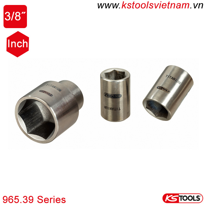 TITANplus đầu khẩu socket 3/8 inch hệ inch 965.39 series KS Tools