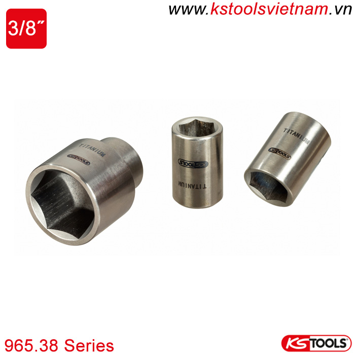 TITANplus đầu khẩu socket 3/8 inch hệ mét 965.38 series KS Tools