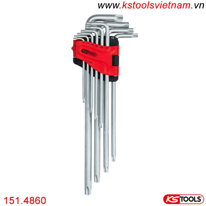 Bộ lục giác hoa thị T8-T50 10 cây siêu dài 151.4860 KS Tools