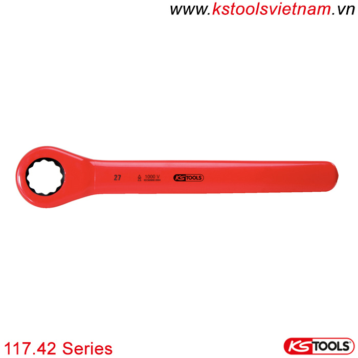 Cờ lê tròng tự lắc cách điện 1000V VDE 117.42 series KS Tools