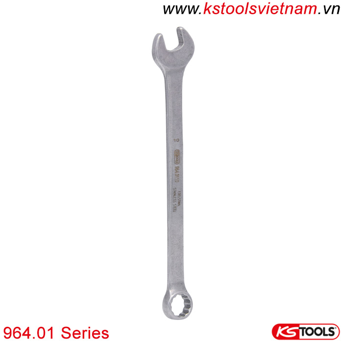 Cờ lê vòng miệng nghiêng 8-19mm thép không gỉ 964.01 series KS Tools