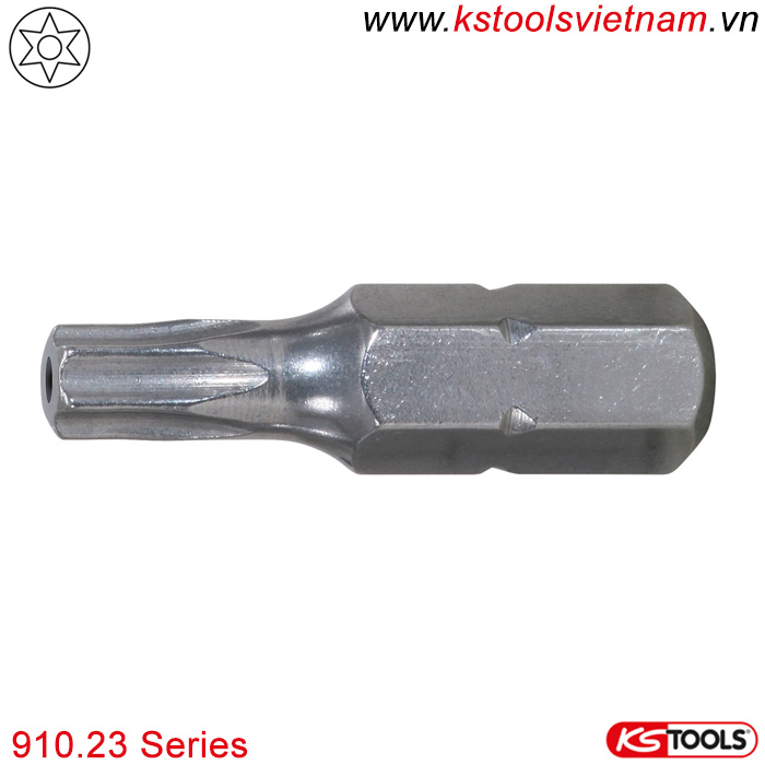 Đầu bít hoa thị có lỗ INOX 1/4 inch 910.23 series KS Tools