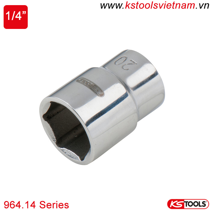 Đầu khẩu 1/4 inch thép không gỉ 4-14mm 964.14 series KS Tools