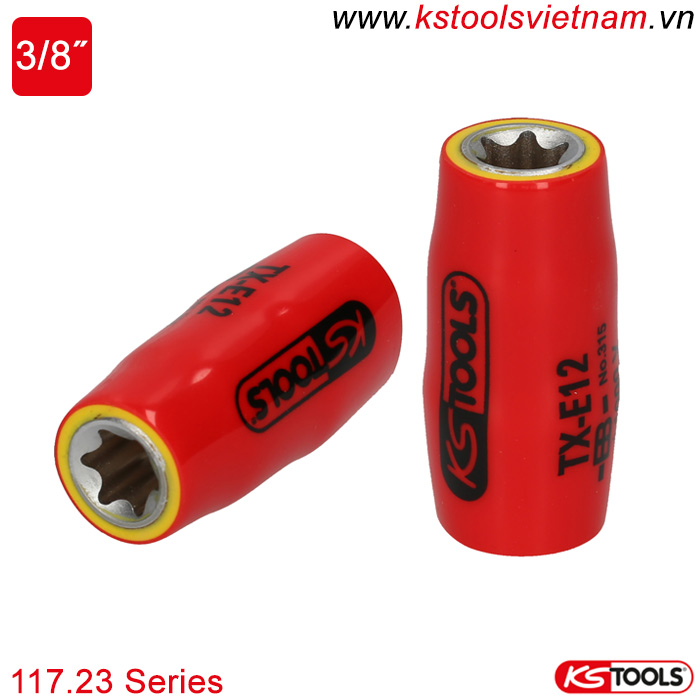 Đầu socket hoa thị cách điện VDE 3/8 inch 117.23 series KS Tools