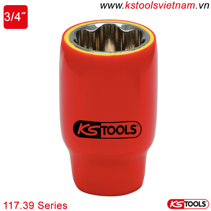 Đầu khẩu socket 3-4 inch cách điện 1000V VDE 117.39 series KSTools