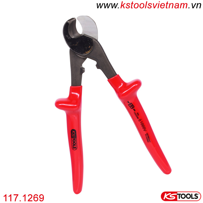 Kìm cắt cáp cách điện 1000V VDE 240mm 117.1269 KS Tools