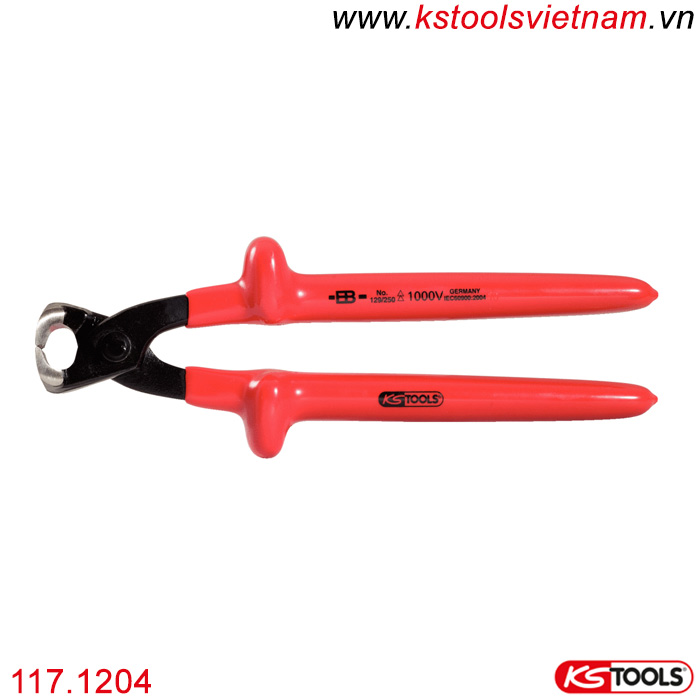 Kìm cắt xoắn dây cách điện 1000V 250mm 117.1204 KS Tools