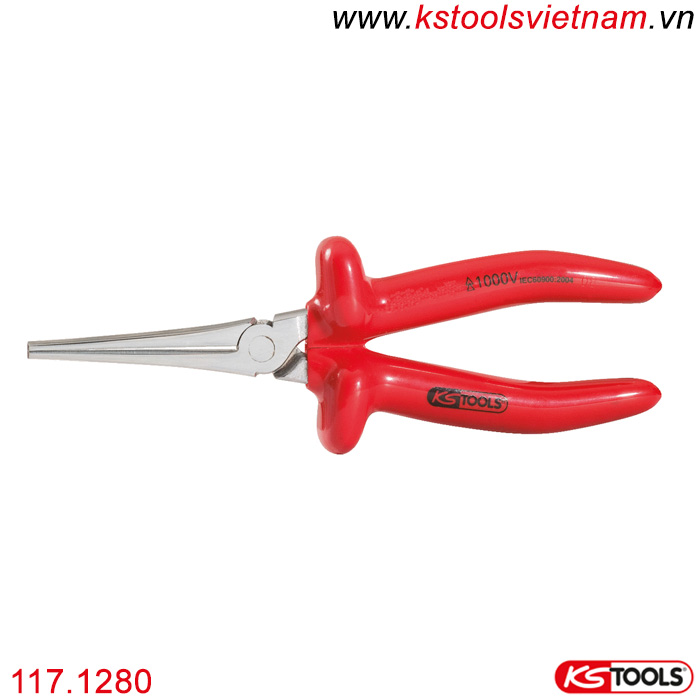 Kìm kéo cách điện 1000V VDE 200mm 117.1280 KS Tools