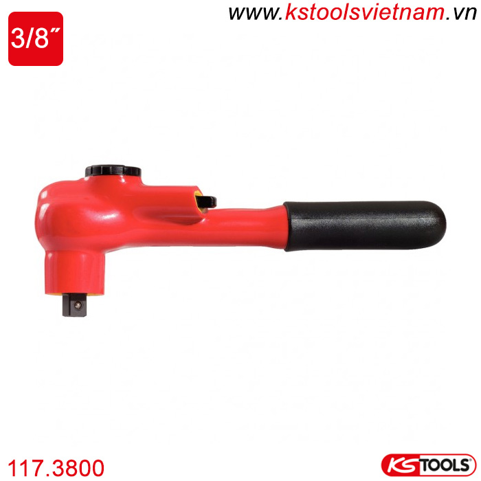 Tay vặn nhanh cách điện có khóa VDE 3/8 inch 117.3800 KS Tools