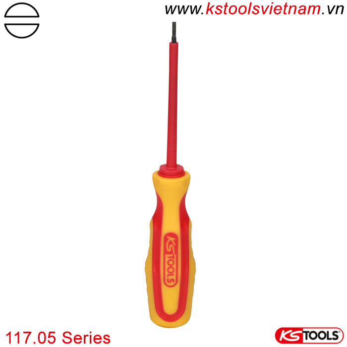 Tô vít 2 cạnh cách điện 1000V VDE 117.05 series KS Tools