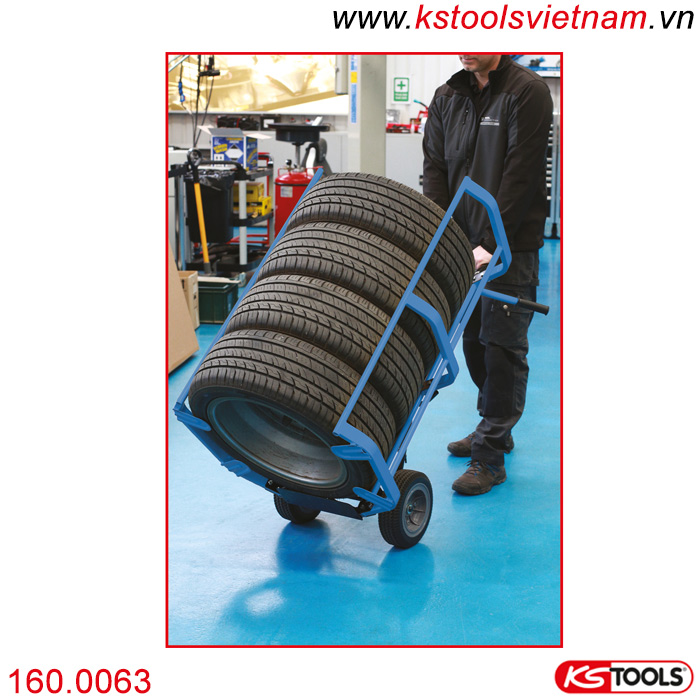 Xe đẩy thùng phi, lốp xe ô tô 280kg 160.0063 KS Tools 