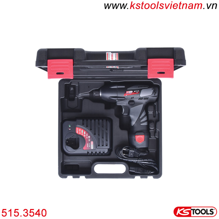 Máy siết bulong chạy pin 1/4 inch 117Nm KS Tools 515.3540 có 1 bộ sạc và 1 pin