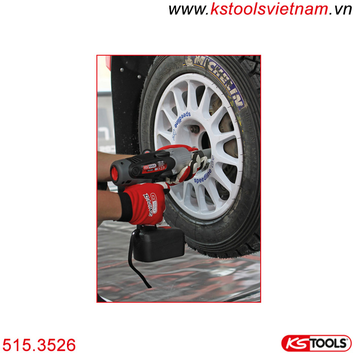 Máy siết bulong chạy pin 1/2 inch 539Nm KS Tools 515.3526 kèm 2 pin 1 sạc.