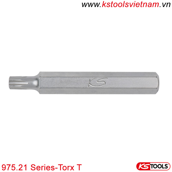 Mũi vít đầu Torx hoa thị có lỗ 10mm 975.21 Series-Torx T KS Tools