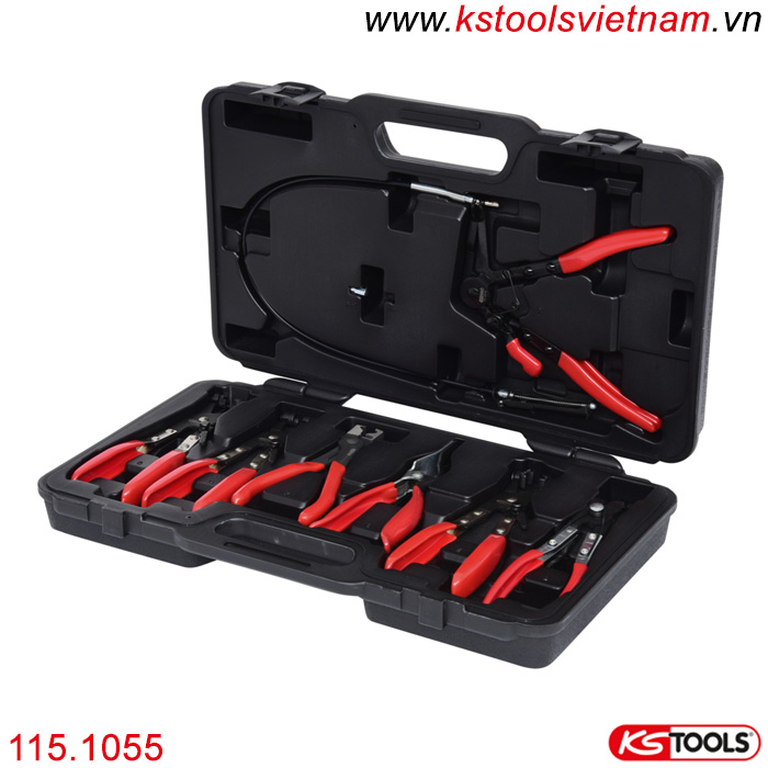 Bộ kìm chuyên dụng tháo lắp kẹp ống xe ô tô 115.1055 KS Tools