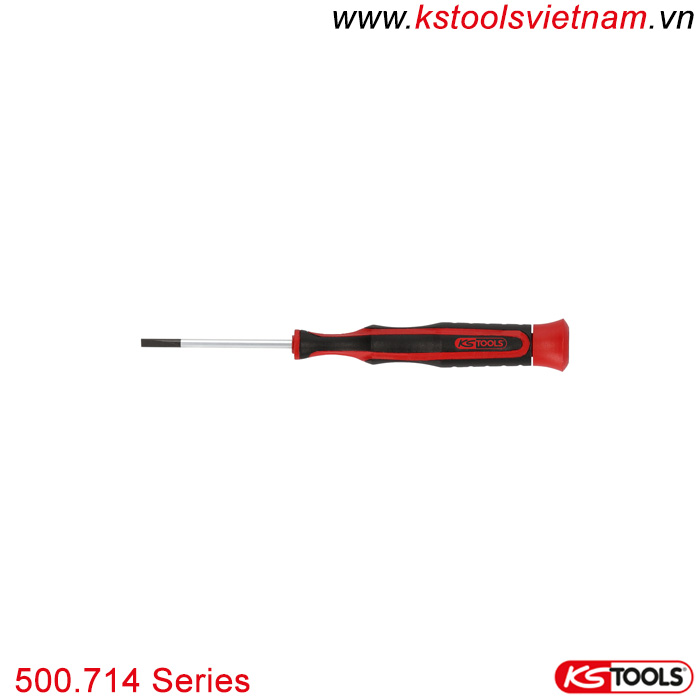 Tô vít chính xác đầu dẹt hệ inch KS Tools 500.714 Series. 