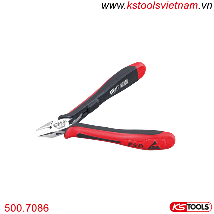 Kìm cắt mini đầu nhọn chống tĩnh điện ESD 125 mm KS Tools 500.7086.