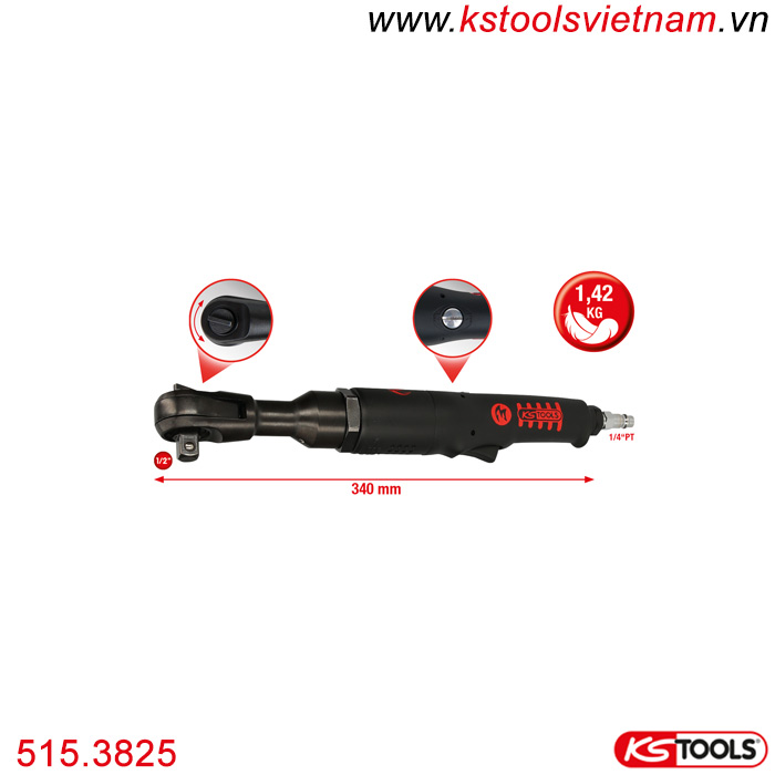 Máy vặn ốc đảo chiều khí nén 3/8 inch KS Tools 515.3825