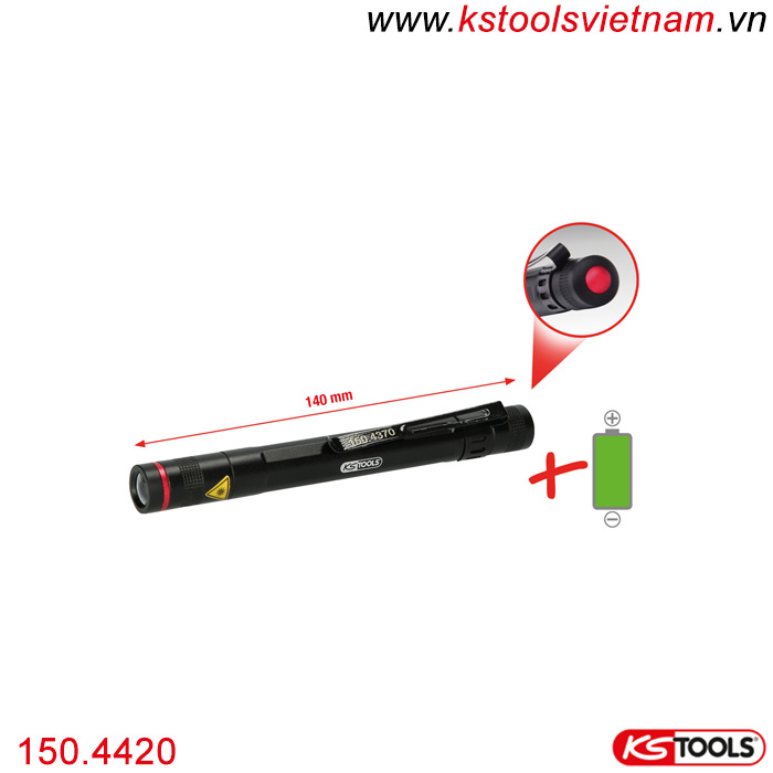 Đèn pin cầm tay 85 lumen KS Tools 150.4370