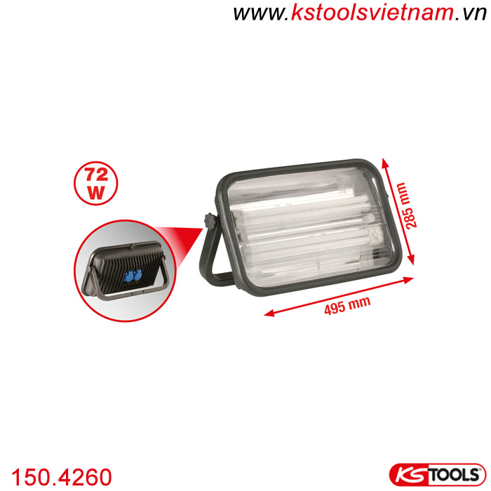 Đèn làm việc công nghiệp ánh sáng lạnh 72W KS Tools 150.4260