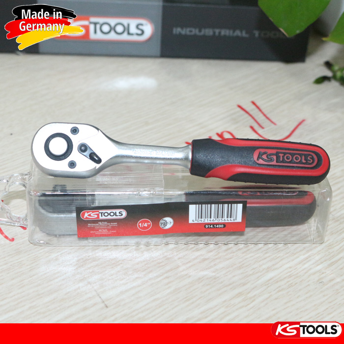 Tay vặn nhanh đảo chiều 1/4 inch 72 răng KS Tools 914.1490