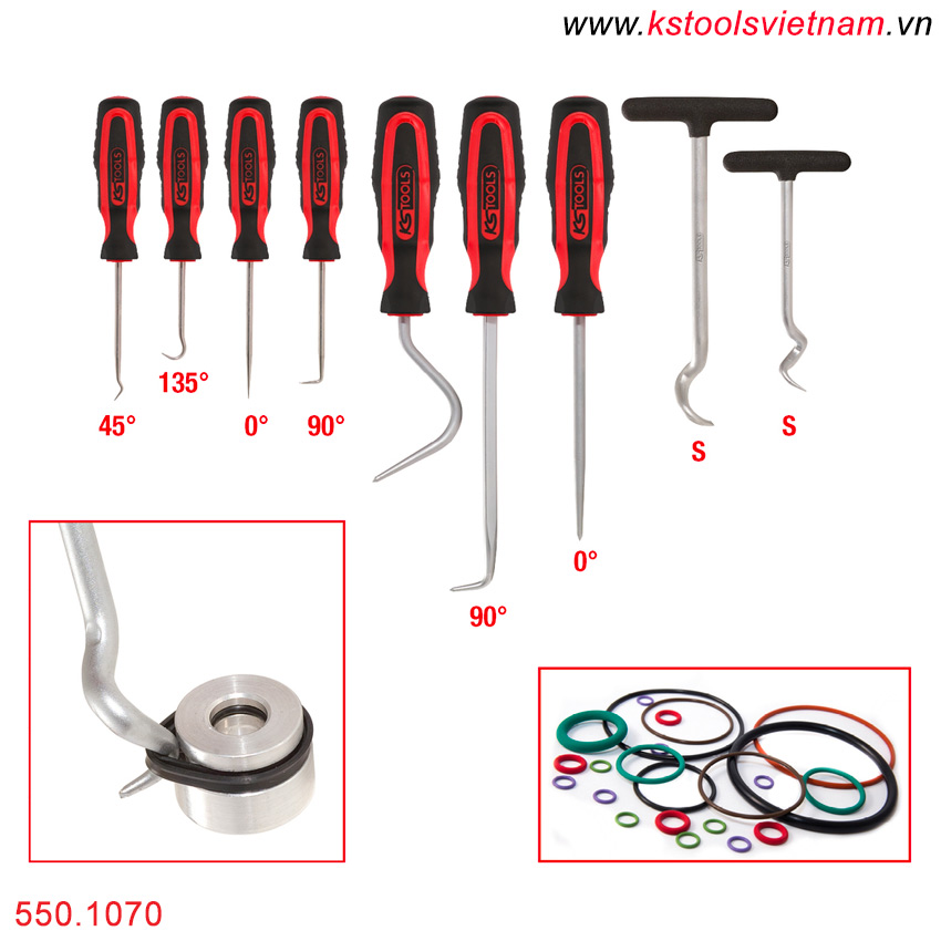 Bộ móc Seal Oring Phớt vòng đệm chuyên dùng 9 món Germany KS Tools