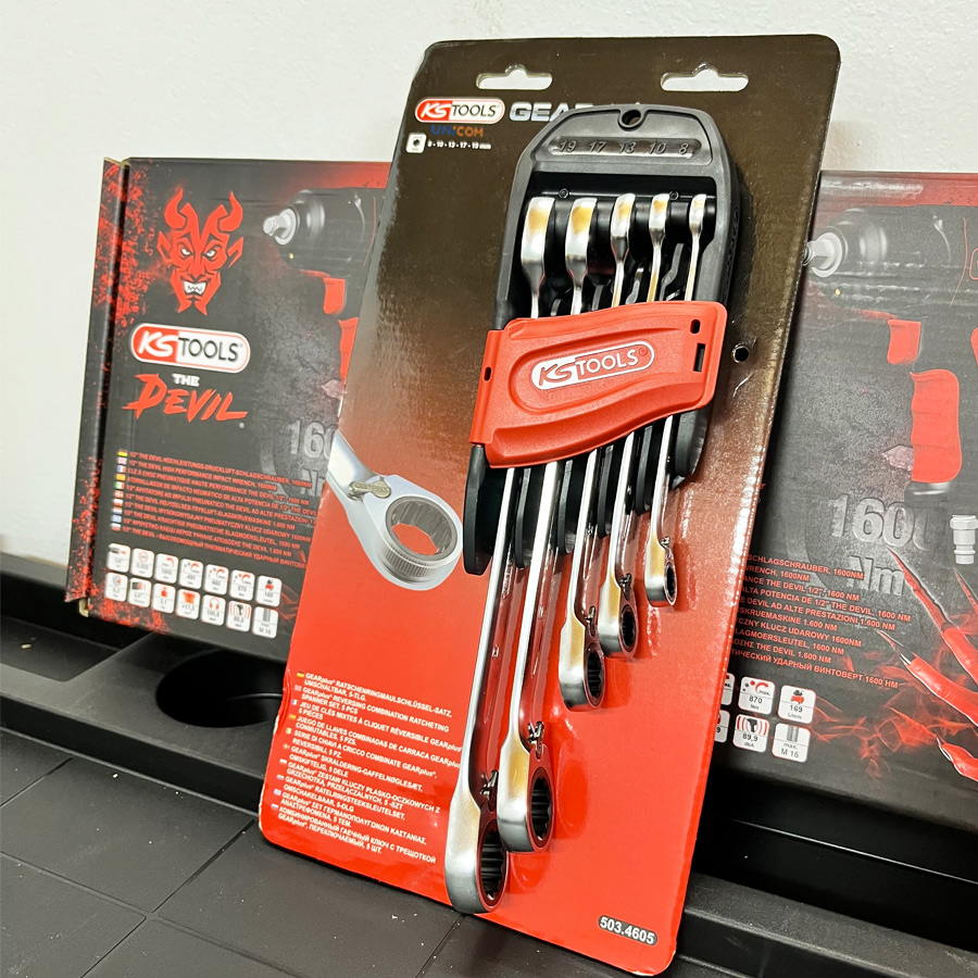 bộ cờ lê vòng miệng tự lắc 8-19 mm KS Tools 503.4605 5 pcs