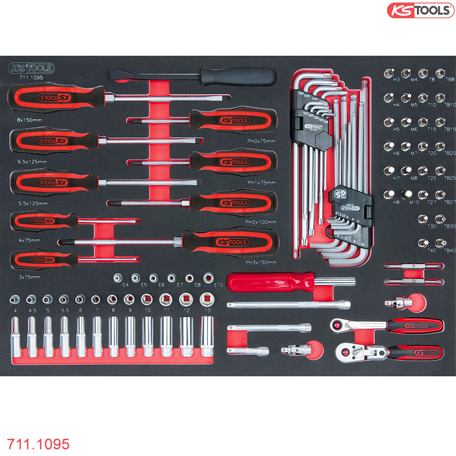 Khay đồ nghề cho tủ dụng cụ 95 món model 711.1095 KS Tools