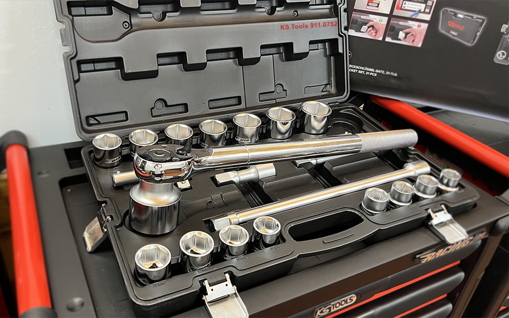 Bộ tuýp hệ Inch đầu vuông 3/4 inch 21 món KS Tools 911.0752