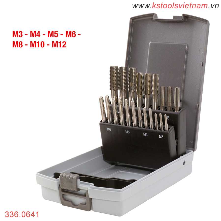 Bộ mũi taro HSS cỡ M 21 mũi M3 - M12 KS Tools 336.0641