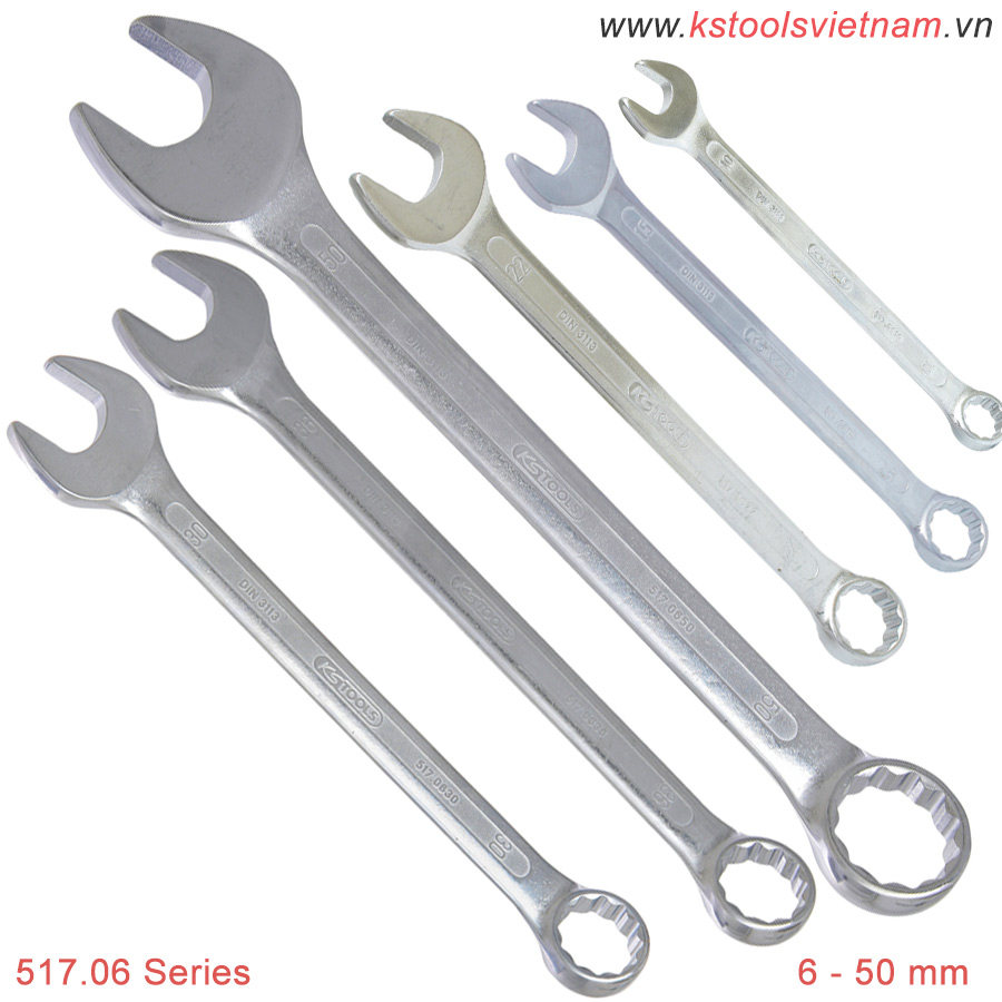 Cờ lê vòng miệng 6-50 mm KS Tools chuẩn DIN 3113 model 517.06 series